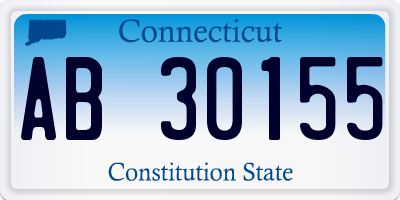 CT license plate AB30155