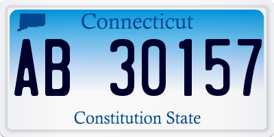 CT license plate AB30157