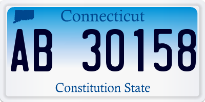 CT license plate AB30158