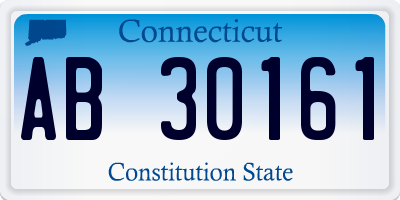 CT license plate AB30161