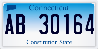 CT license plate AB30164