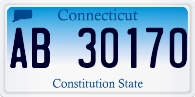 CT license plate AB30170
