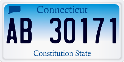 CT license plate AB30171