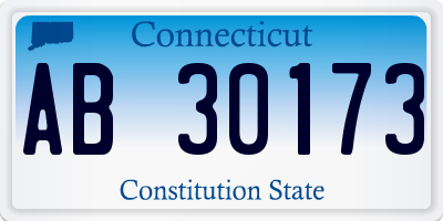 CT license plate AB30173