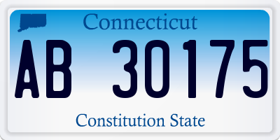 CT license plate AB30175
