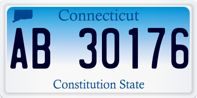 CT license plate AB30176