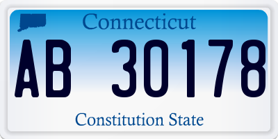 CT license plate AB30178