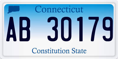CT license plate AB30179