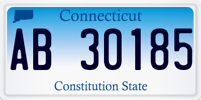 CT license plate AB30185