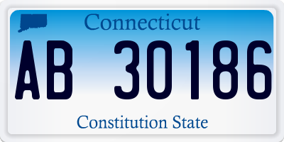 CT license plate AB30186