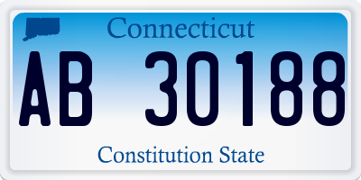 CT license plate AB30188