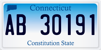 CT license plate AB30191