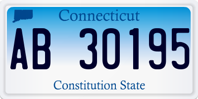 CT license plate AB30195