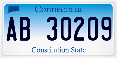CT license plate AB30209