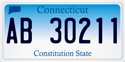 CT license plate AB30211