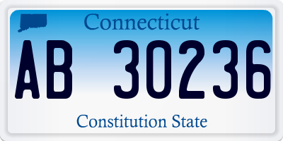 CT license plate AB30236