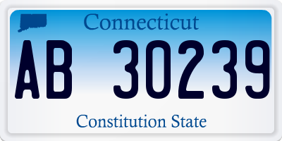 CT license plate AB30239