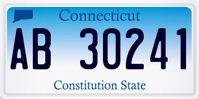 CT license plate AB30241