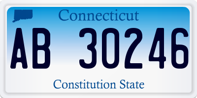 CT license plate AB30246