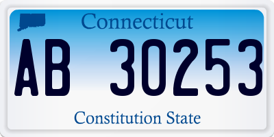 CT license plate AB30253
