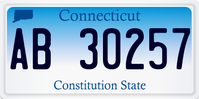 CT license plate AB30257
