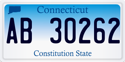 CT license plate AB30262