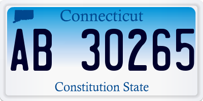 CT license plate AB30265