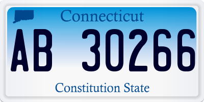 CT license plate AB30266