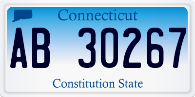 CT license plate AB30267
