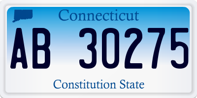 CT license plate AB30275