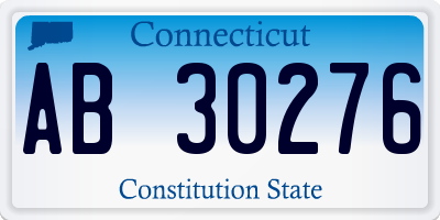 CT license plate AB30276