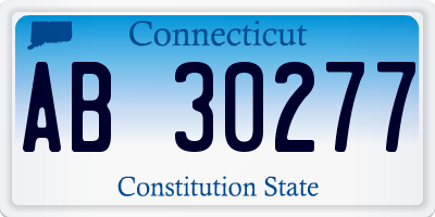 CT license plate AB30277