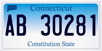 CT license plate AB30281