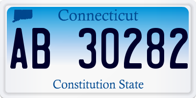 CT license plate AB30282