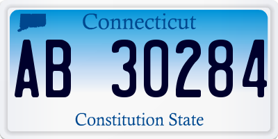 CT license plate AB30284