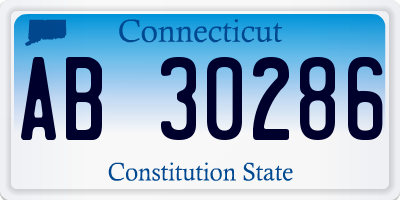 CT license plate AB30286