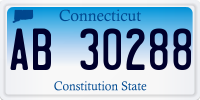 CT license plate AB30288
