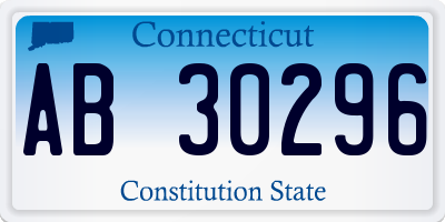 CT license plate AB30296