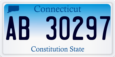 CT license plate AB30297