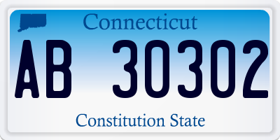 CT license plate AB30302