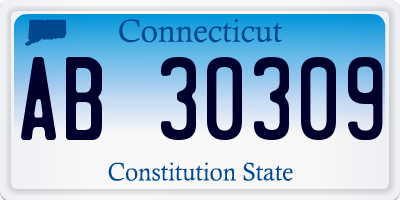 CT license plate AB30309