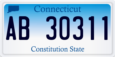 CT license plate AB30311
