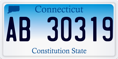 CT license plate AB30319