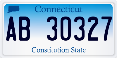 CT license plate AB30327