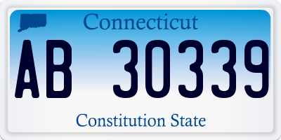 CT license plate AB30339