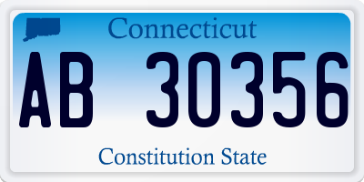 CT license plate AB30356