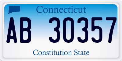 CT license plate AB30357