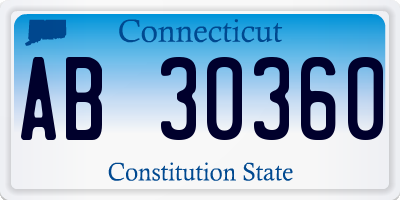 CT license plate AB30360