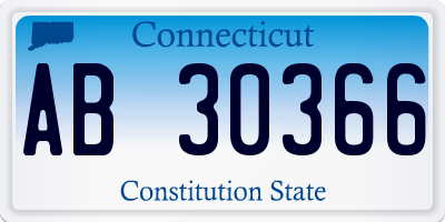 CT license plate AB30366