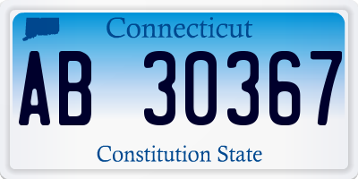 CT license plate AB30367